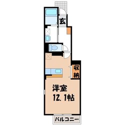 宇都宮駅 徒歩53分 1階の物件間取画像